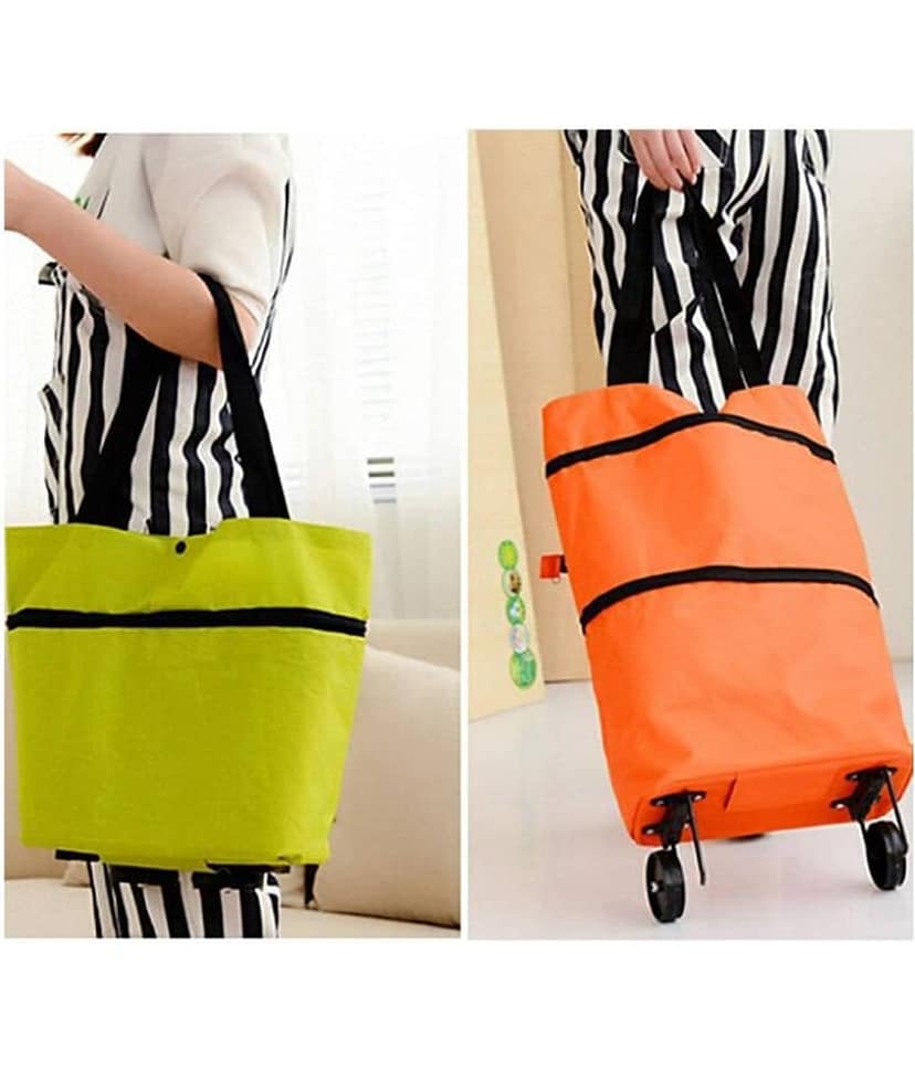 HL-Hilee Foldable Shopping Trolley Bag for Vegetables and Grocery with Wheels view 2