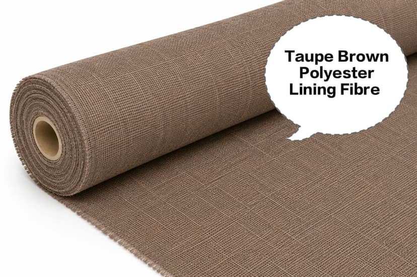 Taupe Brown Polyester Lining Fibre (Chhota Panna), Taupe Brown Lining Cloth, Taupe Brown Polyester Lining Fabric, Taupe Brown Polyester Inner Lining, Taupe Brown Lining Material view 3