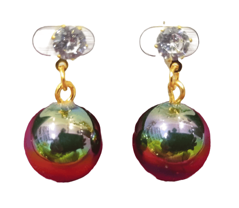 Fashion Jewelry Iridescent Ball Earrings