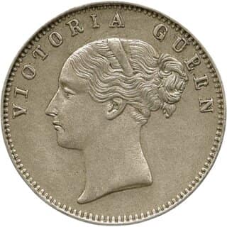 1840 British India Half Rupee Coin Queen Victoria Rare Collectible