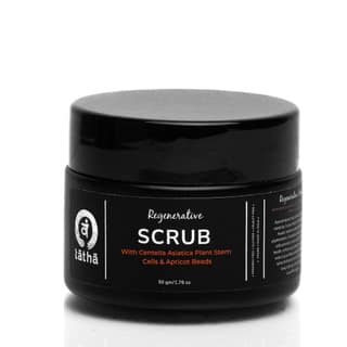 Tatha Regenerative Face Scrub With Centella Asiatica Plant Stem Cells & Apricot Beads | For Deep Exfoliation & Hydration, Tan Removal, Instant Brightening, Anti-Aging | Suitable for All Skin Types | For Men and Women | 50g