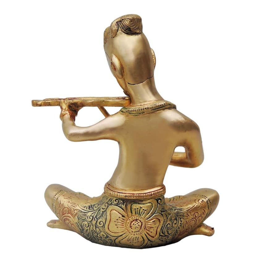 Brass Showpiece Rajasthani Violin Statue, Height : 8.5 Inch (BSMAS479 D) view 3