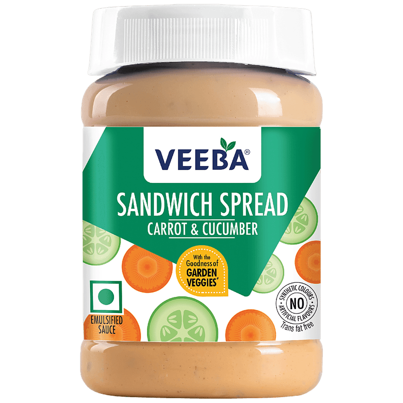 Veeba Sandwich Spread Carrot & Cucumber, 250 G view 2