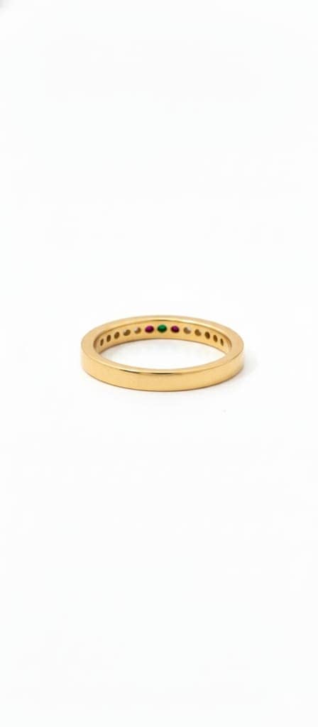 Stacking Ring(Three-Stone Color Accent) view 2
