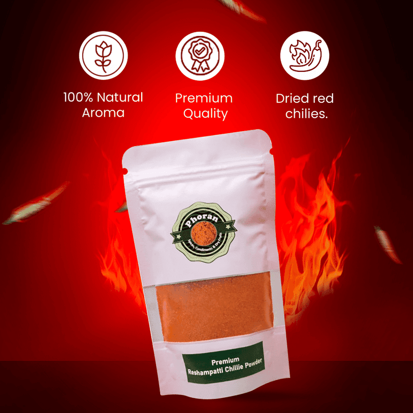 Buy Reshampatti Chilli Powder Online India - Extra Hot | Phoran view 3