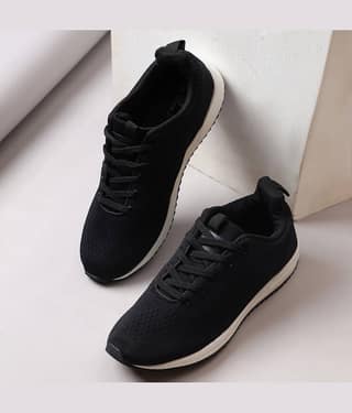 GOLDSTAR STARLITE-24 Black Men's Sports Running Shoes
