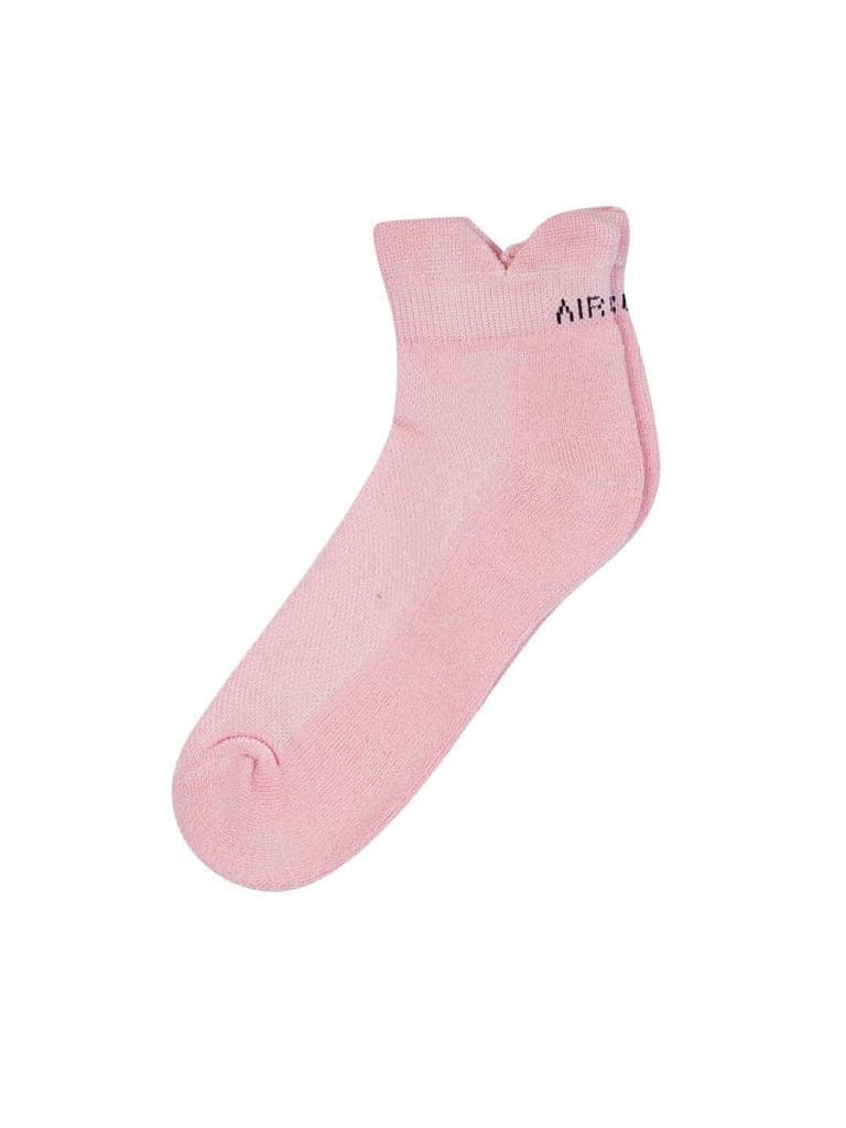 AirGarb Low Ankle Cotton Sneakers Socks for Men and Women: Comfortable Cushioning & Breathable Design - TCA1P (Free Size) Pink