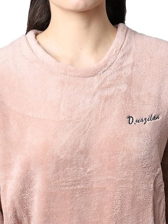 Ukal Women Winter Nightsuit Ladies Nightwear Warm Night Suit Dress Girls Women's Top Pajama Pants Regular Fit Pyjama Set view 2