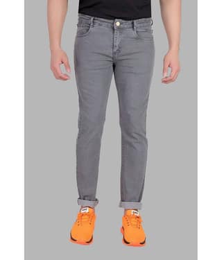 RAGZO Regular Fit Cuffed Hem Men's Jeans - Grey ( Pack of 1 )