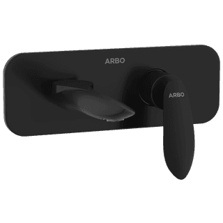 KA-MB-3167 Exposed Part Kit For Single Lever Basin Mixer Wall Mounted With Consisting Of Operative Lever, Basin Spout & Wall Flange (Matt Black)