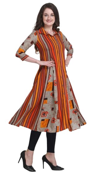 SHOPPING QUEEN Women Rayon A-Line Kurta