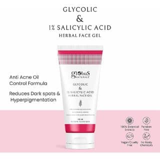 Globus Naturals Glycolic 1 Salicylic Acid Herbal Anti Acne Face Gel.