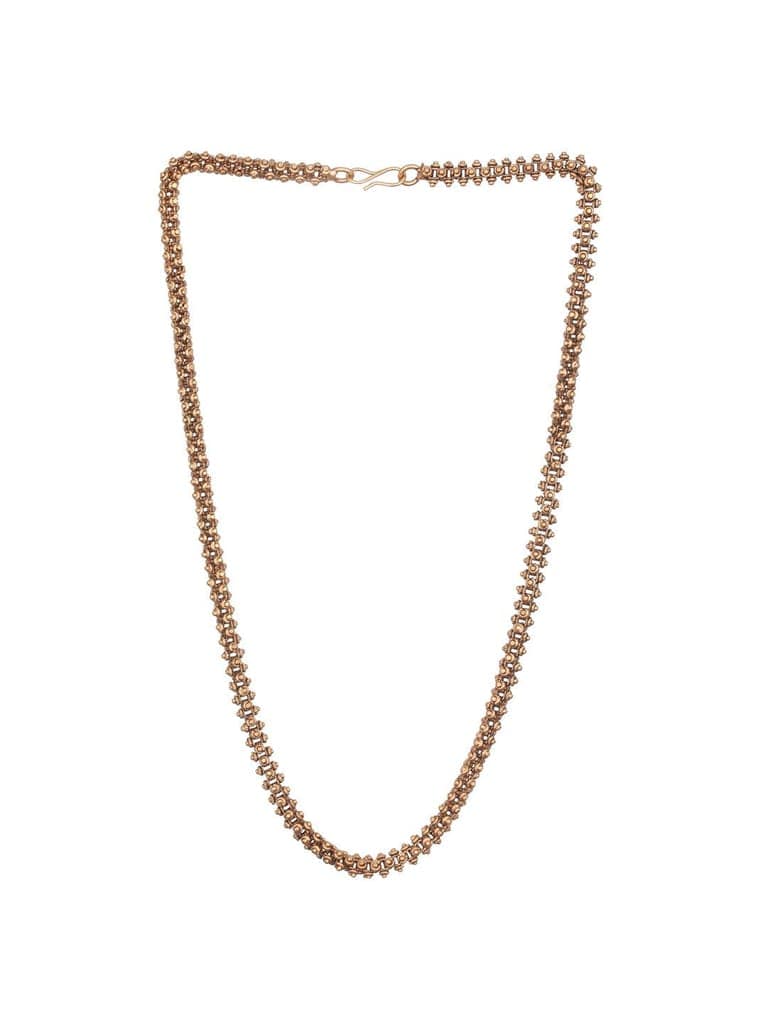 Antique Gold Plated Ball Design 18 inch Dailywear Necklace Chain view 4