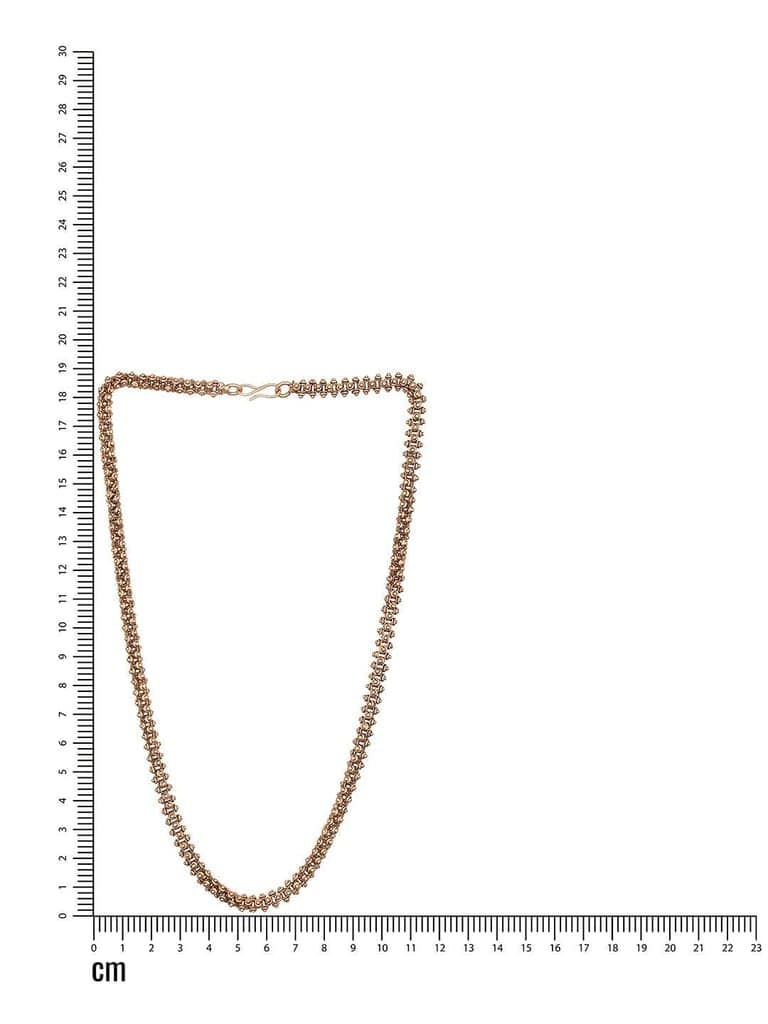 Antique Gold Plated Ball Design 18 inch Dailywear Necklace Chain view 7