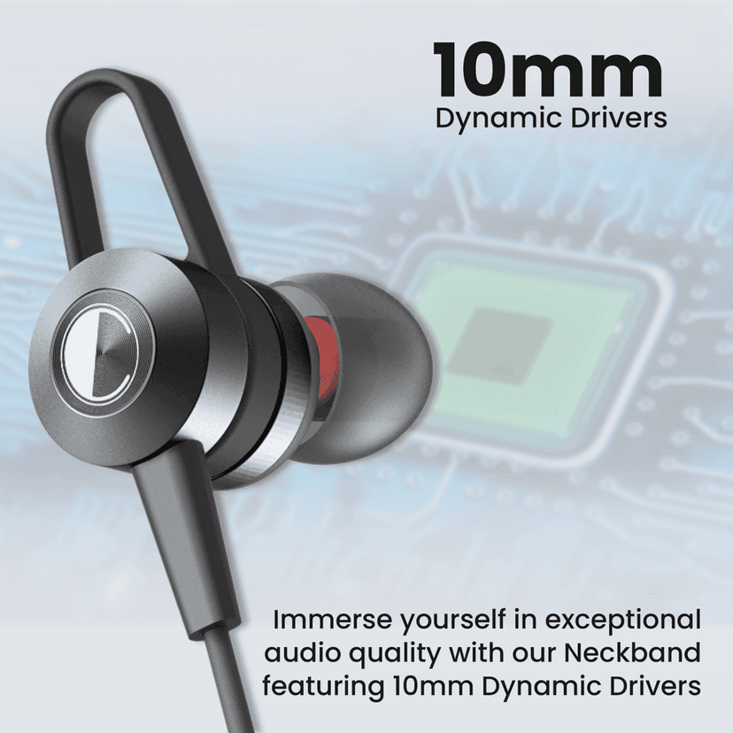 Cellecor BT-4 Wireless Waterproof Neckband with 25 Hrs playtime Headphone Bluetooth - Black view 6
