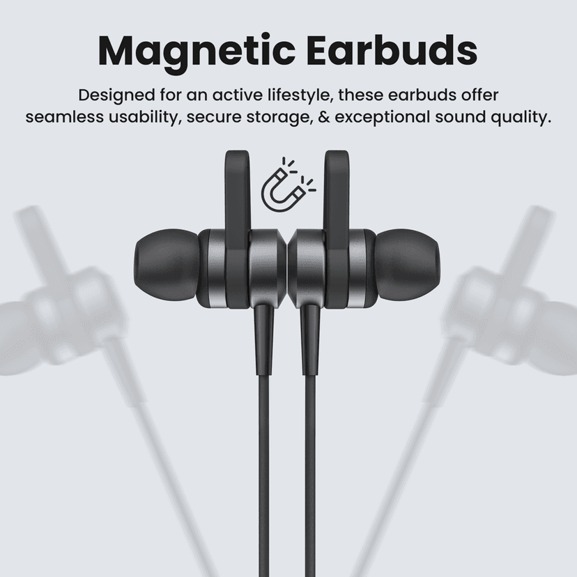 Cellecor BT-4 Wireless Waterproof Neckband with 25 Hrs playtime Headphone Bluetooth - Black view 7