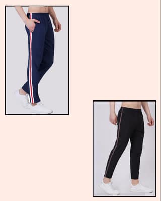 Combo Black/N.Blue Rapid-Dry Sports Track Pant