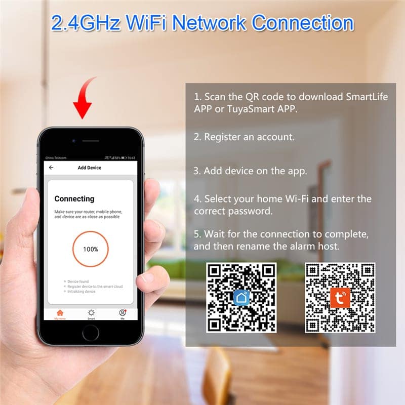 AUSHA Smart Door & Motion Alarm with App Control | PIR Sensor & Magnetic Door Alarm | Home Security System view 6