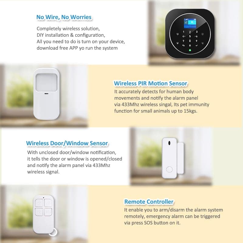 AUSHA Smart Door & Motion Alarm with App Control | PIR Sensor & Magnetic Door Alarm | Home Security System view 9