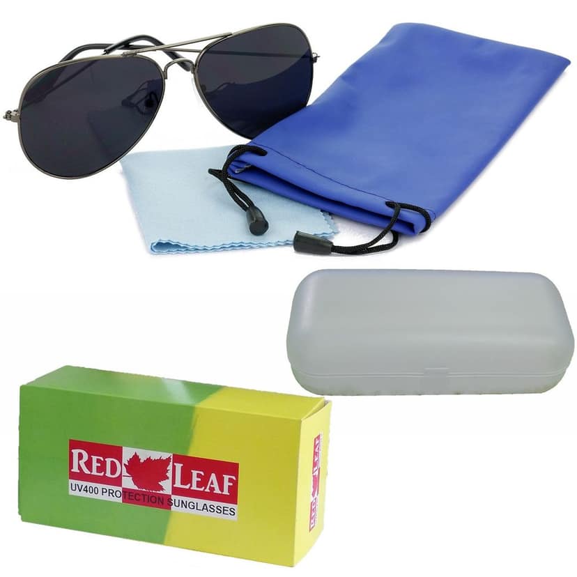 Hrinkar Black Pilot Sunglasses Brands Grey Frame Goggles for Men & Women - HRS04 view 4