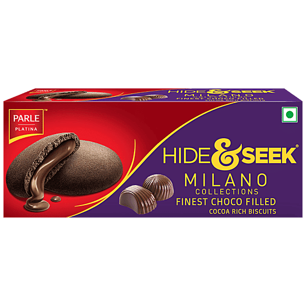 Parle Platina Hide & Seek Milano - Choco Filled Cocoa Rich Biscuits, 75 g
