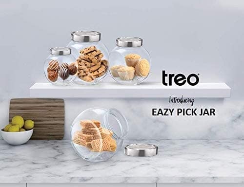 Treo by Milton Eazy Pick Storage Glass Jar, 750 ml view 3