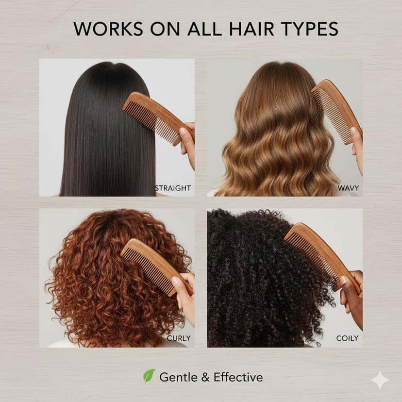 RD Products Pocket Neem Wooden Comb | Compact & Travel-Friendly | Natural Hair Comb for Men & Women | Gentle on Scalp, Helps Reduce Frizz & Hair Fall view 6