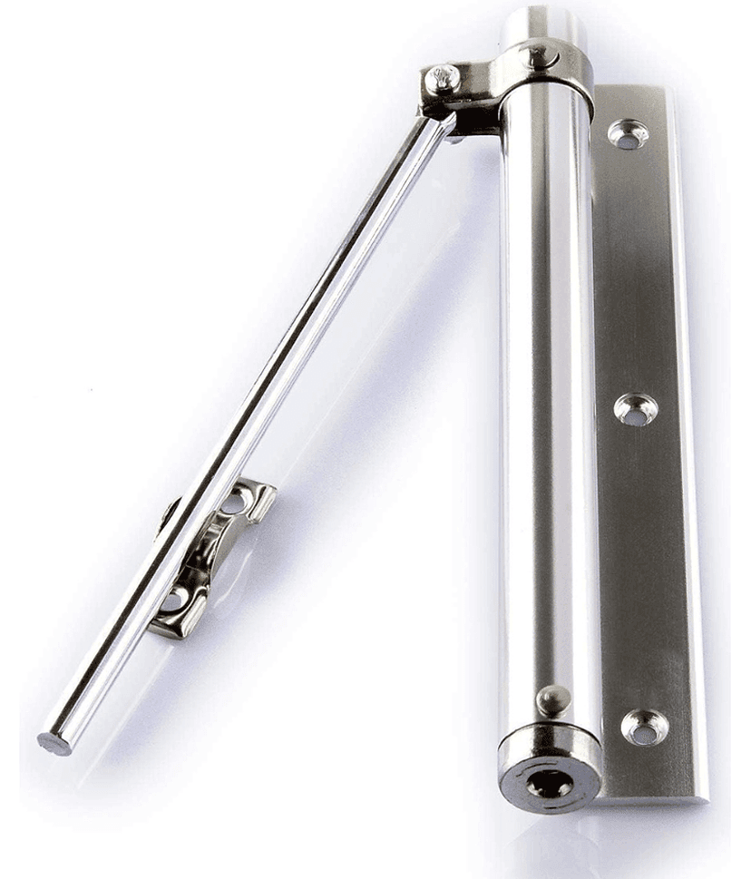 SKYVILLA Heavy Duty Automatic Door Closer Hinge – Adjustable Spring Tension, Built-in Lock, No Drill Design – Perfect for Indoor & Outdoor Doors, Offices, Apartments, Bathrooms & Entryways