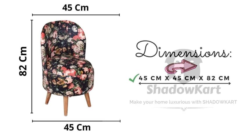 ShadowKart Ottoman Pouffes Sitting Mudda Puffy Stool for Living Room Dressing Table Pouf Round Footstool for Home Decor, Printed,18x18x32 Inch view 2