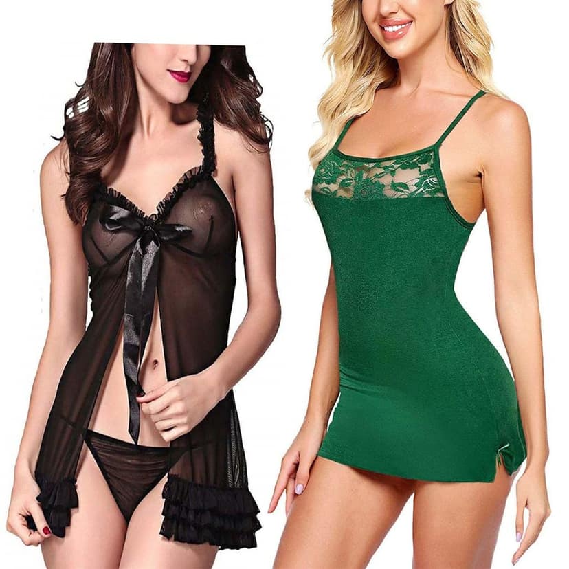 Babydoll Nightdress with panty Combo Pack 2 view 4