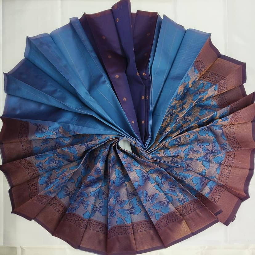 Silk Cotton Saree with Blouse view 4