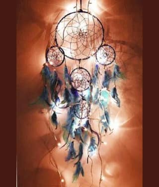 new lucky Feather Multicolour Dream Catcher - Pack of 1 ( X cms )
