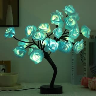 GLOWSERIE Glowing Artificial Rose Tree Lamp with Warm Ambient Light
