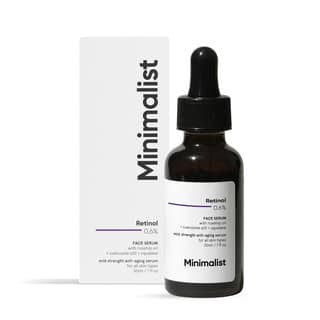 Minimalist Retinol 0.6% Mid-Strength Anti Aging Face Serum For Unisex, Reduces Fine Lines & Wrinkles, Medium Strength Retinol Formula (Pack Of 1) Minimalist Retinol 0.6% Mid-Strength Anti Aging Face Serum For Unisex, Reduces Fine Lines & Wrinkles, Medium