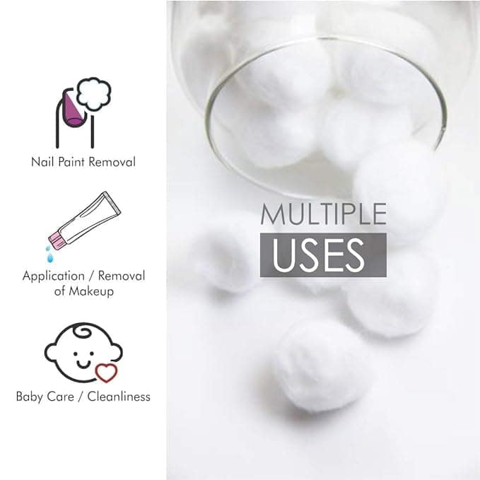 100% Organic Cotton Rounds - 100% Biodegradable & Compostable - Hypoallergenic & Gentle - For All Skin Types (50 Wipes) view 3