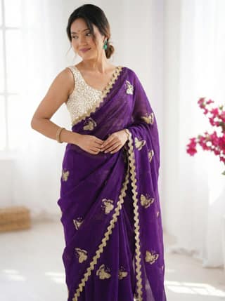 Fendy Satin Silk Saree With Sequence Work