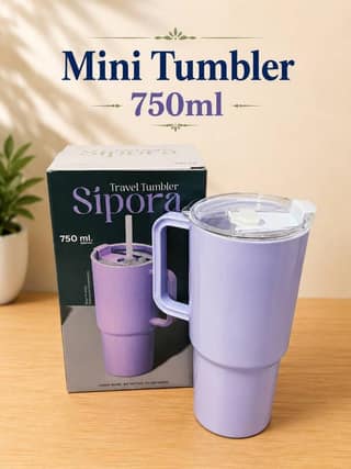 Sipora Travel Tumbler (750ml, Lavender) | 304 Stainless Steel Insulation | Hot & Cold Beverages