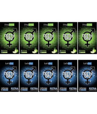 NottyBoy Extra Lubrication and Fruit Flavoured Condoms - Pack of 100