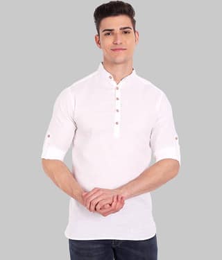 Vida Loca - Black Cotton Men's Shirt Style Kurta ( Pack of 1 )