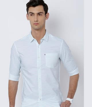 Highlander 100% Cotton Slim Fit Striped Full Sleeves Men's Casual Shirt - Multicolor ( Pack of 1 )