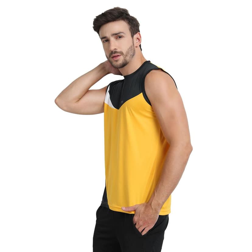 FTX Men Colorblock Round Neck Sleeveless Tshirt view 4