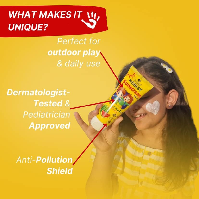 Healthbest Kids Sunscreen SPF 30, PA+++, Tested 100 ml - Cooling Watermelon, Boosts Vitamin D Absorption, Prevents Tanning, Vegan Hydrates All Skin Types view 3