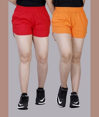 Scrott Fitness Cotton Hot Pants - Multi Color