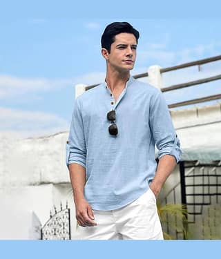 Vida Loca White Cotton Blend Men's Shirt Style Kurta ( Pack of 1 )