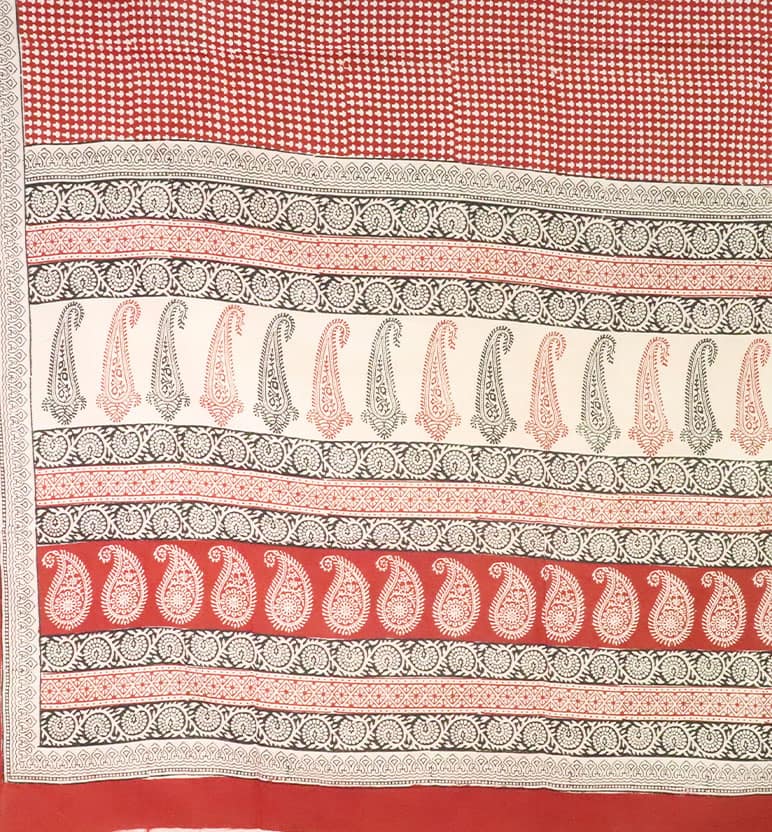 Hand Block Printed Bagh Cotton Suit – 3 Piece Unstitched view 5