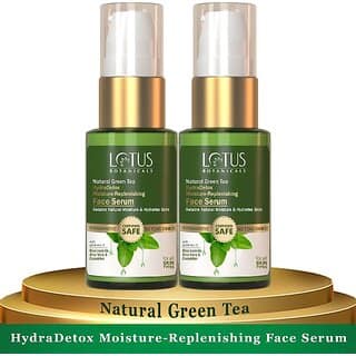Lotus Botanicals Natural Green Tea Hydradetox Moisture-Replenishing Face Serum _30Gm (Pack Of 2) (60 G)
