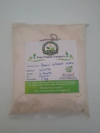 Gulve Patil Natural Farm Bansi Wheat Atta (1kg) | Farm Fresh Quality | Everyday Cooking