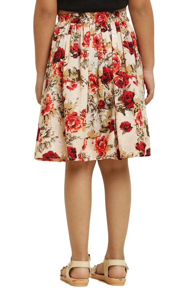 Tinkle Trendy Cream Skirt For Girls. view 3