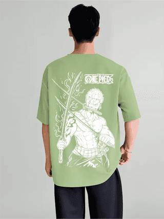 SCOTT FINCHER Men's One Piece Roronoa Zoro Men's T-Shirt : AA(ARN)LGREEN_137