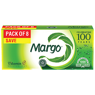 Margo Original Neem Soap, With Goodness of 1000 Neem Leaves, 125 g (Pack of 8)